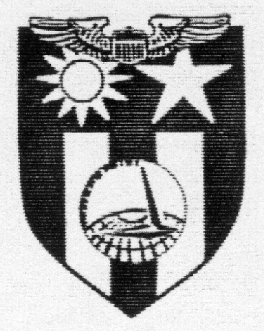 black and white scan of the unit patch