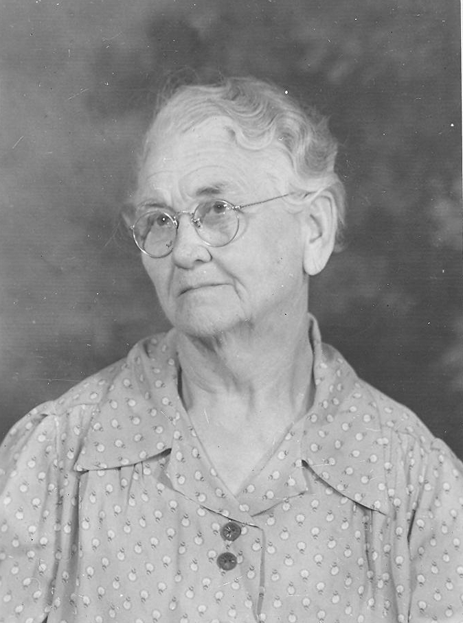 black and white photo of her in older age